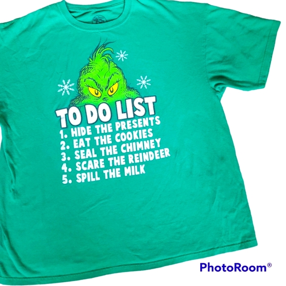 Dr. Seuss Other - The Grinch 'To Do List' Green Tshirt - 2X